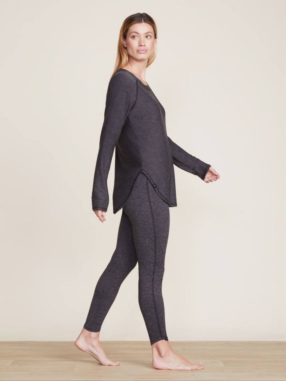 BAREFOOT DREAMS Butterchic Knit Over Legging Pants Carbon Gray Size Small NWT